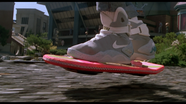 The iconic Hoverboard used by Marty McFly in Back to the Future Part 2