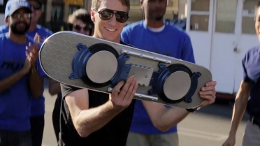 Tony Hawk is testing the new Hoverboard prototype.